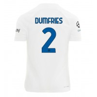 Inter Milan Denzel Dumfries #2 Vonkajší futbalový dres 2023-24 Krátky Rukáv